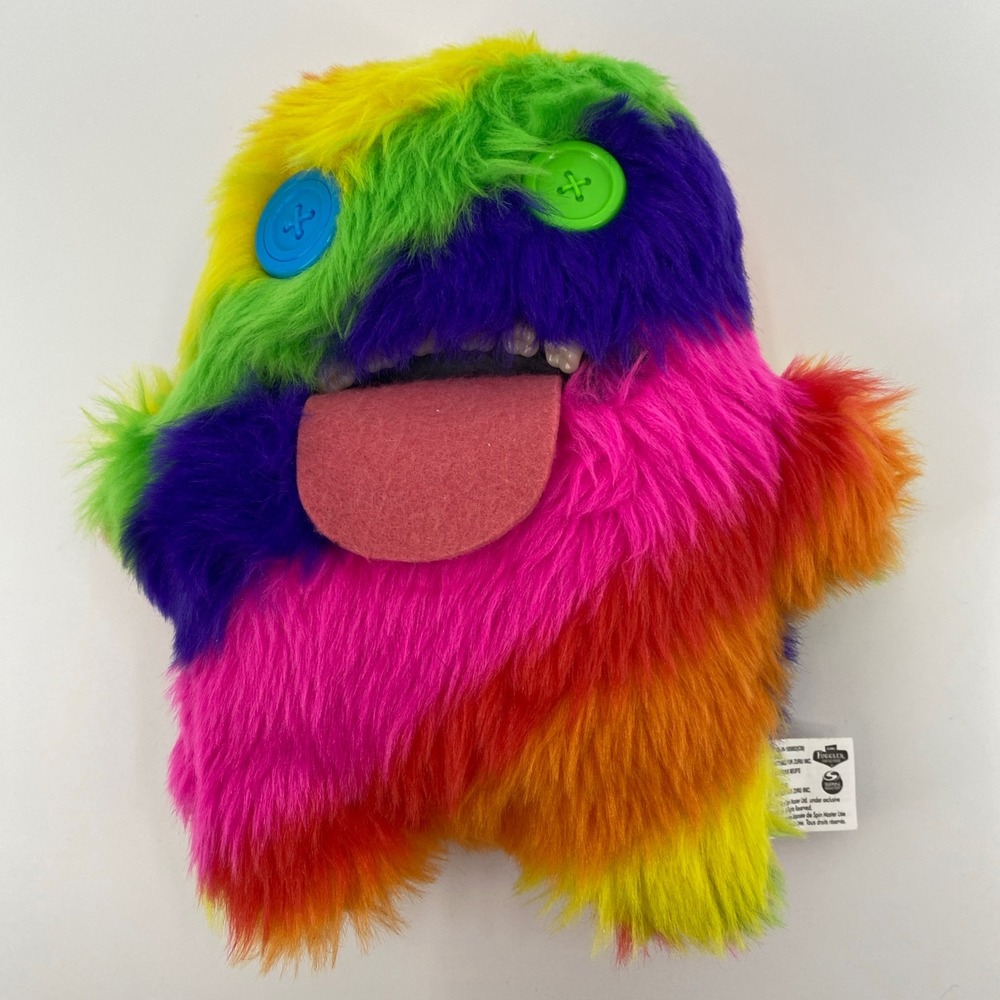 Fuggler Zuru Rainbow Plush Oogah Boogah Ugly Monster 10" Shaggy Weird Funny